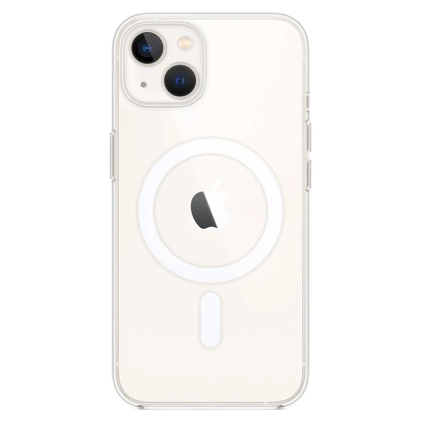 İphone 14 Kılıf Magneticsafe Şeffaf Silikon - Şeffaf - Resim 2