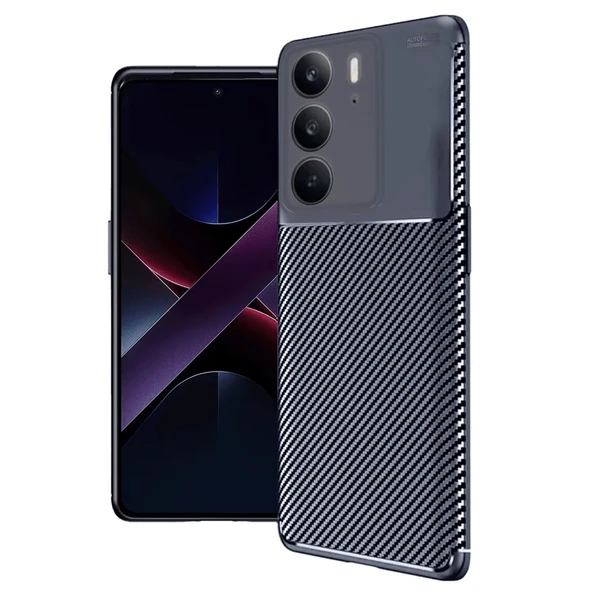 Realme C75 4G Auto Focus Karbon Kapak - Lacivert ürün görseli 1