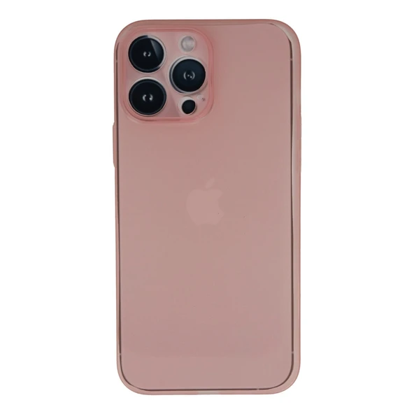 İphone 13 Pro Max Kılıf Pp Ultra İnce Kapak - Pembe ürün görseli 1