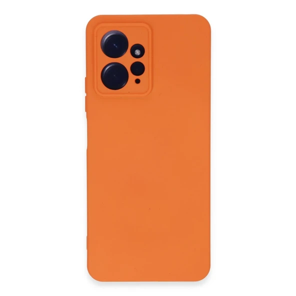 Xiaomi Redmi Note 12 4G Kılıf Nano İçi Kadife Silikon - Turuncu ürün görseli 1