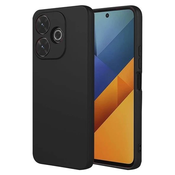 Xiaomi Redmi 13 4G Kılıf Nano İçi Kadife Silikon - Siyah ürün görseli 1