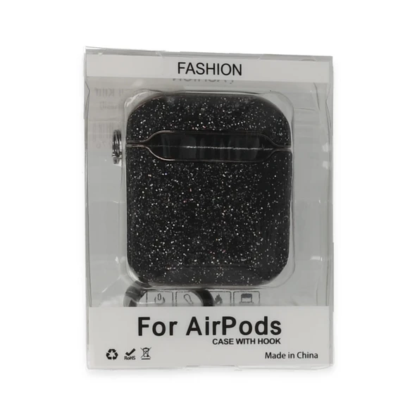 Airpods 2 (2.Nesil) Spell Simli Kılıf - Siyah ürün görseli 1