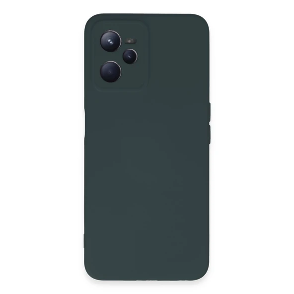 Realme C35 Kılıf Nano İçi Kadife Silikon - Koyu Yeşil ürün görseli 1