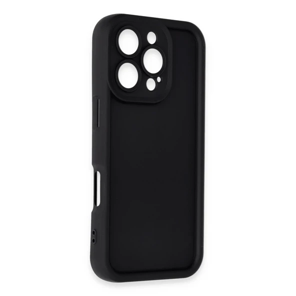 İphone 16 Pro Max Kılıf Viera Silikon - Siyah - Resim 2