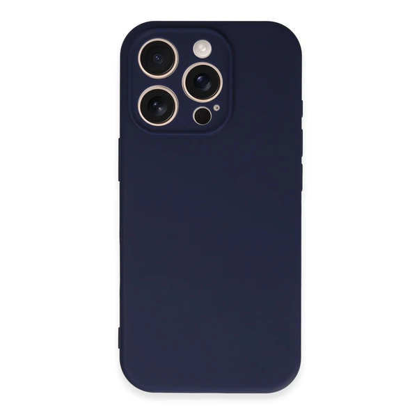 İphone 16 Pro Kılıf First Silikon - Lacivert - Resim 3