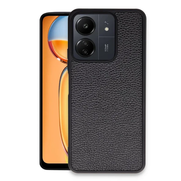 Xiaomi Redmi 13C Kılıf Aras Deri Kapak - Siyah ürün görseli 1