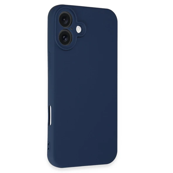 İphone 16 Plus Kılıf First Silikon - Lacivert - Resim 2