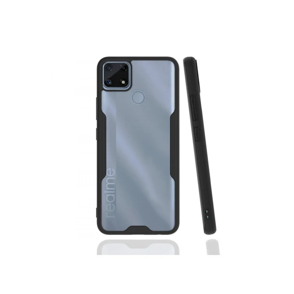 Realme C25 Kılıf Platin Silikon - Siyah ürün görseli 1