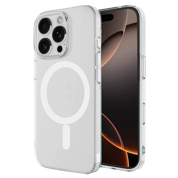 İphone 16 Pro Max Kılıf Magneticsafe Şeffaf Silikon - Şeffaf ürün görseli 1