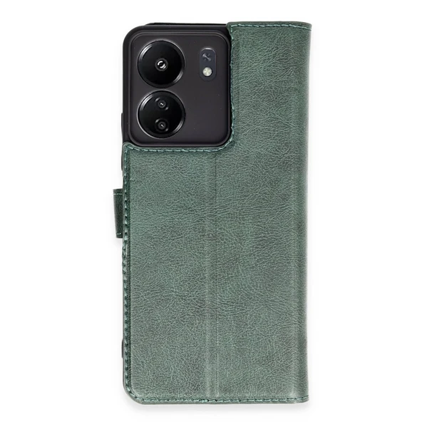 Xiaomi Redmi 13C Kılıf Trend S Plus Kapaklı Kılıf - Yeşil ürün görseli 1