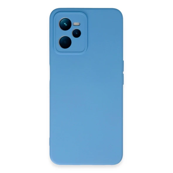Realme C35 Kılıf Nano İçi Kadife Silikon - Mavi ürün görseli 1
