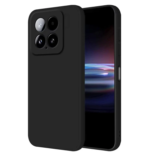 Xiaomi Mi 14T Pro Kılıf Nano İçi Kadife Silikon - Siyah ürün görseli 1