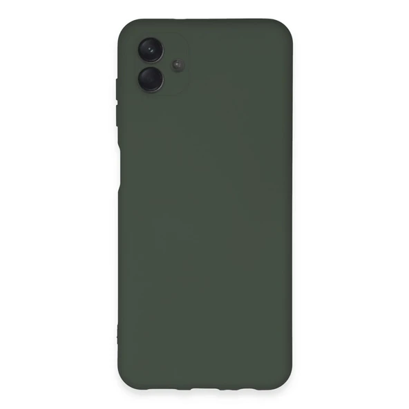 Samsung Galaxy A04E Kılıf Nano İçi Kadife Silikon - Koyu Yeşil ürün görseli 1