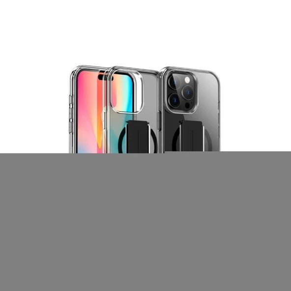 Joko İphone 14 Pro Max Kılıf Alfa Magsafe Standlı Kapak - Siyah ürün görseli 1