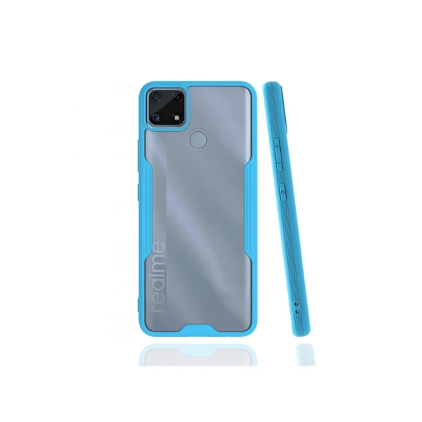 Realme C25 Kılıf Platin Silikon - Mavi ürün görseli 1