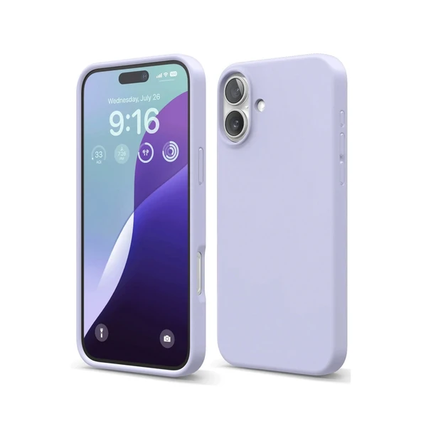 İphone 16 Plus Kılıf Nano İçi Kadife Silikon - Lila ürün görseli 1