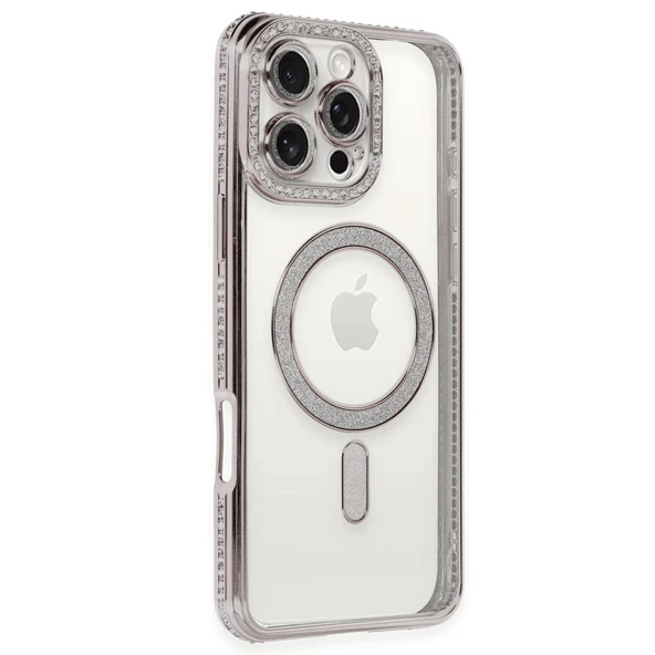 İphone 16 Pro Kılıf Joke Simli Magneticsafe Kılıf - Pembe ürün görseli 1