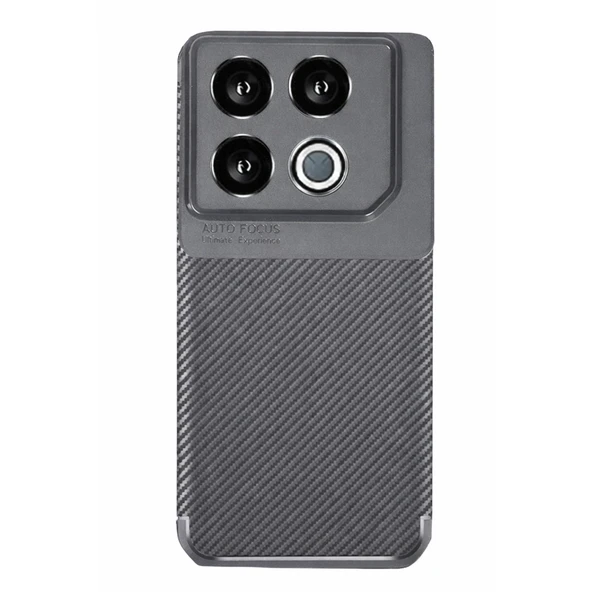 İnfinix Gt 20 Pro Kılıf Auto Focus Karbon Kapak - Gri ürün görseli 1