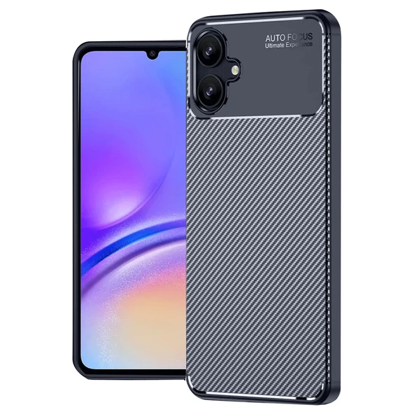Samsung Galaxy A06 Kılıf Auto Focus Karbon Kapak - Lacivert ürün görseli 1