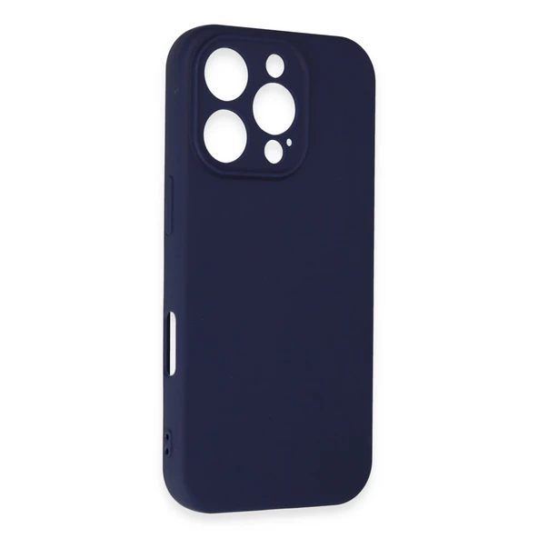 İphone 16 Pro Kılıf First Silikon - Lacivert - Resim 2