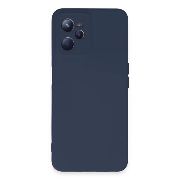 Realme C35 Kılıf Nano İçi Kadife Silikon - Lacivert ürün görseli 1