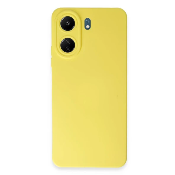 Xiaomi Redmi 13C Kılıf Nano İçi Kadife Silikon - Sarı ürün görseli 1