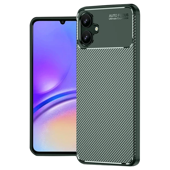 Samsung Galaxy A06 Kılıf Auto Focus Karbon Kapak - Koyu Yeşil ürün görseli 1