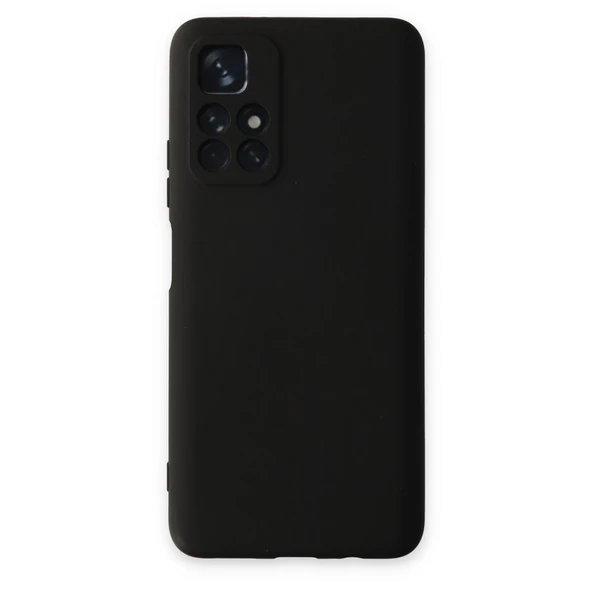 Xiaomi Redmi Note 11T Kılıf Nano İçi Kadife Silikon - Siyah ürün görseli 1