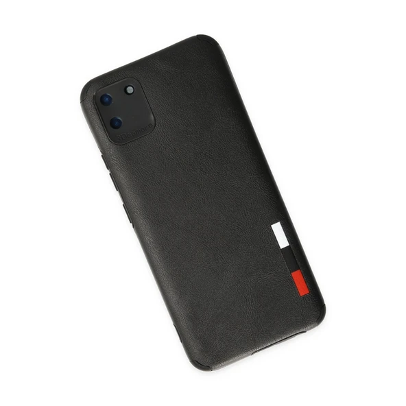 Realme C11 Kılıf Loop Deri Silikon - Siyah - Resim 3