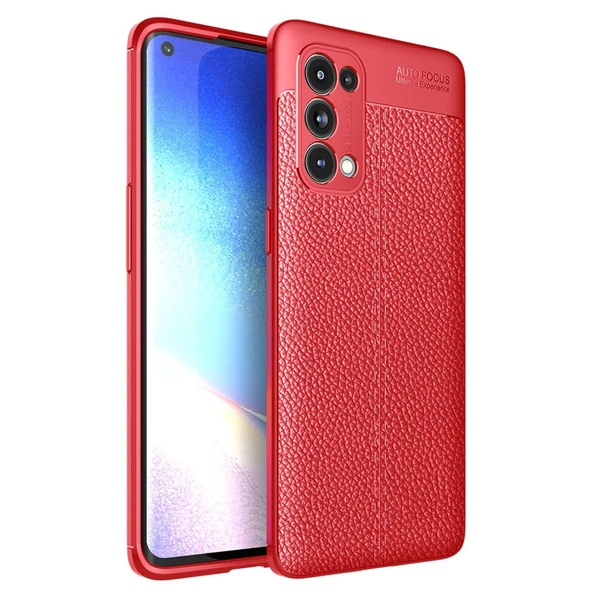 Oppo Reno 5 Pro Kılıf Auto Focus Kapak - Kırmızı ürün görseli 1