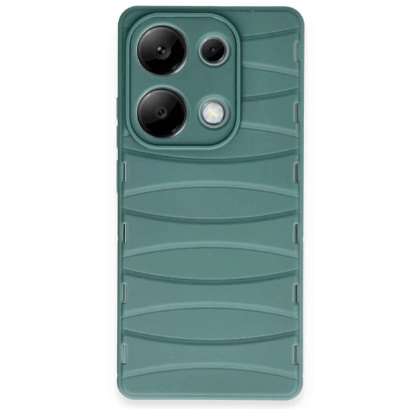 Xiaomi Redmi Note 13 Pro 4G Kılıf Bibercas Silikon Kapak - Koyu Yeşil ürün görseli 1