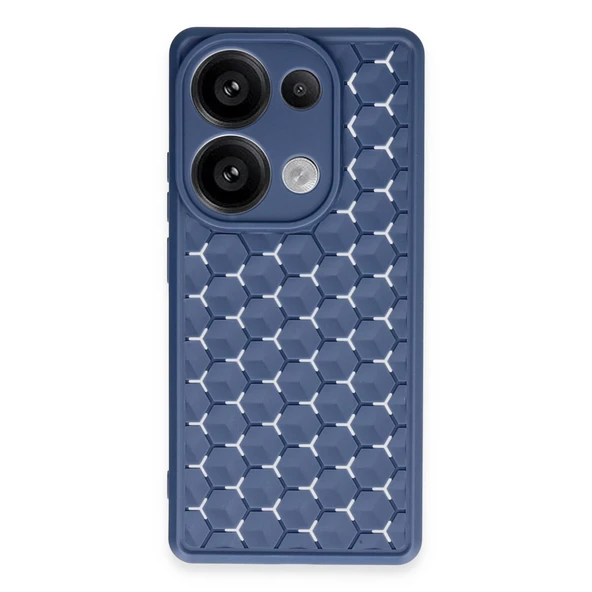 Realme C65 Kılıf Petek Silikon Kapak - Lacivert ürün görseli 1