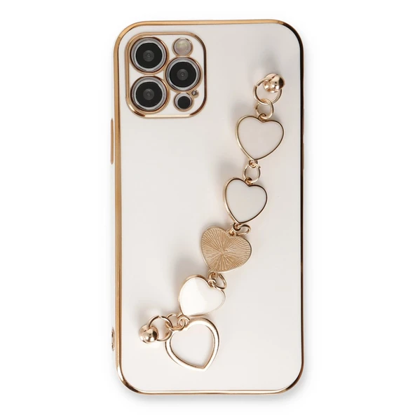 İphone 12 Pro Max Kılıf Esila Silikon - Beyaz - Resim 2