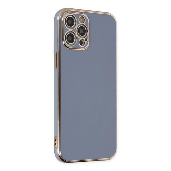 İphone 12 Pro Max Kılıf Volet Silikon - Mavi ürün görseli 1