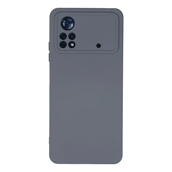 Xiaomi Poco X4 Pro 5G Kılıf Nano İçi Kadife Silikon - Gri ürün görseli 1