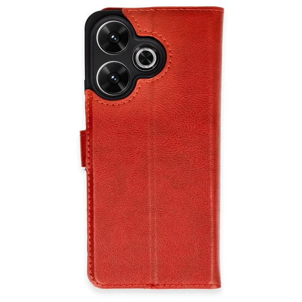 Xiaomi Redmi 13 4G Kılıf Trend S Plus Kapaklı Kılıf - Kırmızı ürün görseli 1