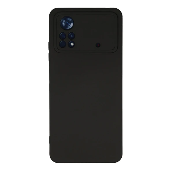 Xiaomi Poco X4 Pro 5G Kılıf Nano İçi Kadife Silikon - Siyah ürün görseli 1