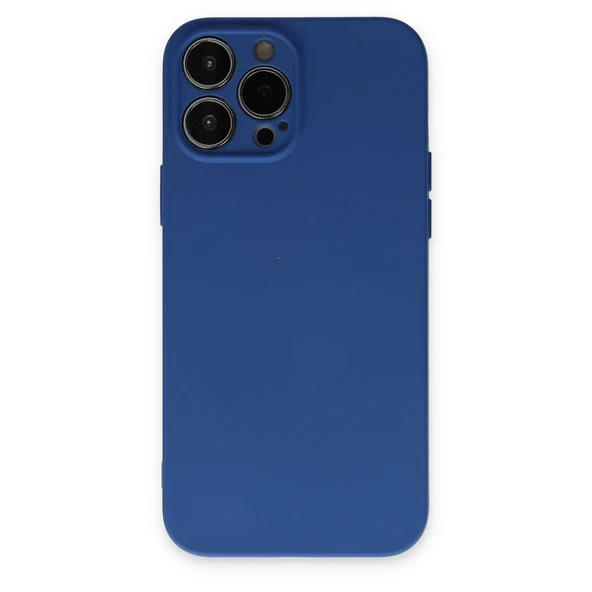 İphone 13 Pro Kılıf Nano İçi Kadife Silikon - Lacivert ürün görseli 1