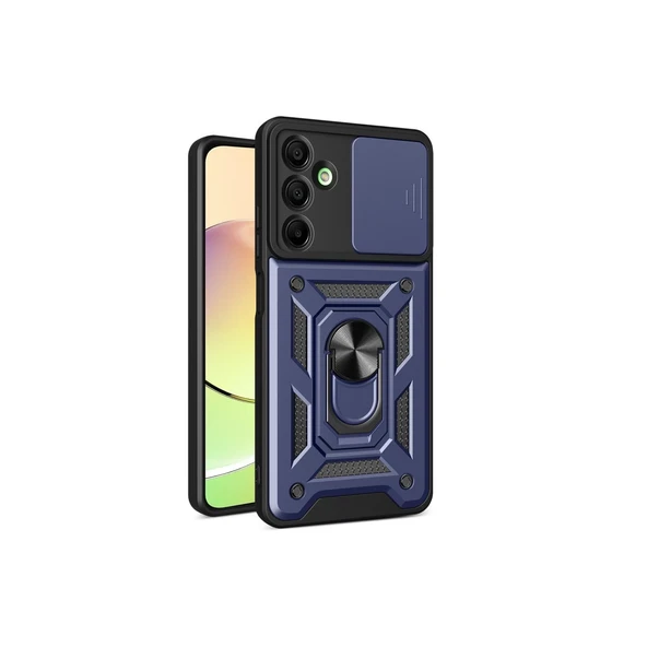 Samsung Galaxy A16 5G Kılıf Pars Lens Yüzüklü Silikon - Lacivert ürün görseli 1