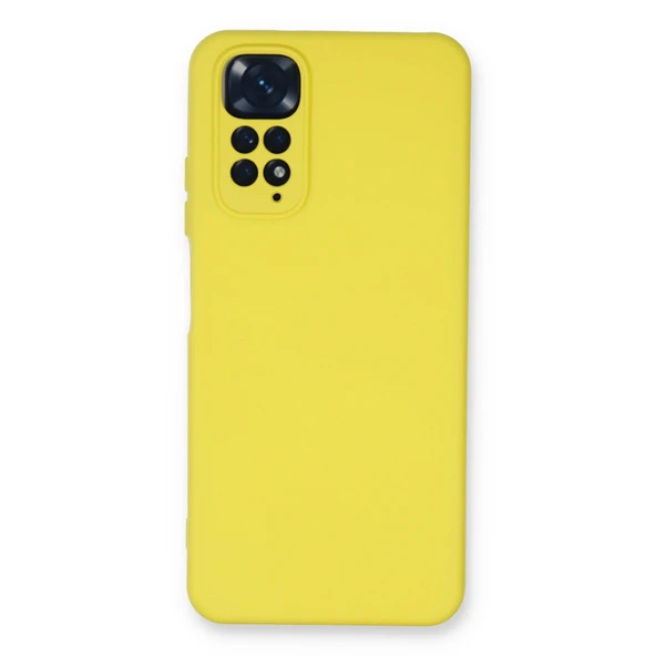 Xiaomi Redmi Note 11 Kılıf Nano İçi Kadife Silikon - Sarı ürün görseli 1