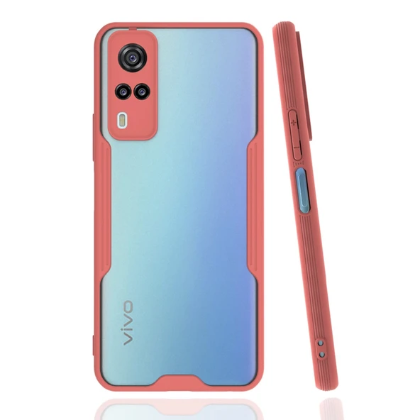 Vivo Y53S Kılıf Platin Silikon - Pembe ürün görseli 1