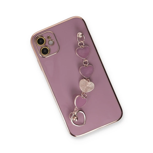 İphone 12 Kılıf Esila Silikon - Mor - Resim 2