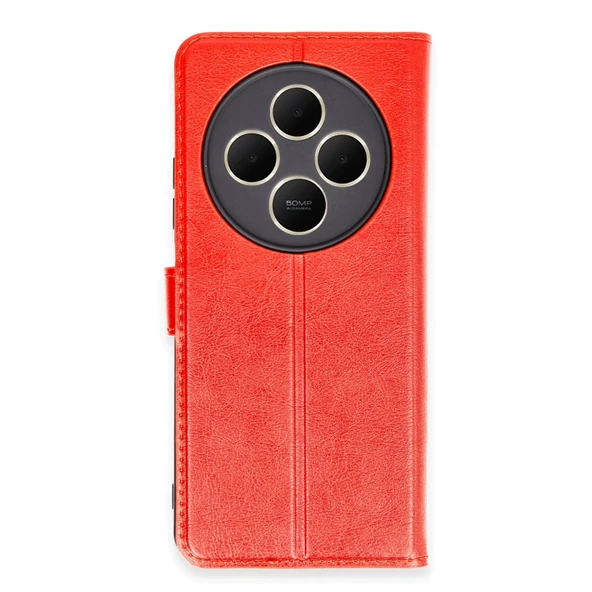 Xiaomi Redmi 14C Kılıf Trend S Plus Kapaklı Kılıf - Kırmızı ürün görseli 1