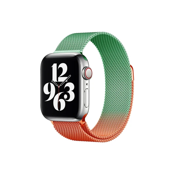 Watch 38Mm Metal Mıknatıslı Kordon - Turuncu-Yeşil ürün görseli 1