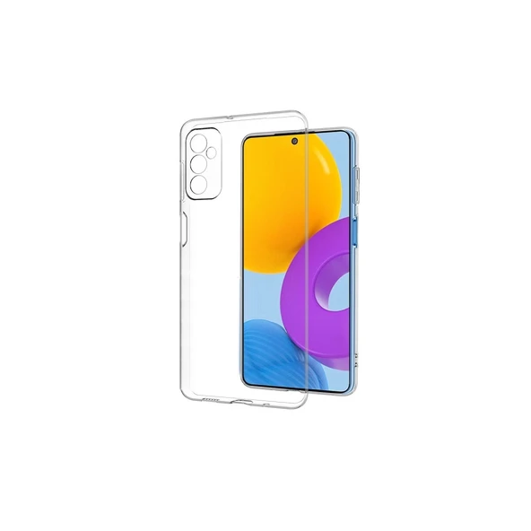 Samsung Galaxy M52 5G Kılıf Deluxe 2Mm Şeffaf Silikon - Şeffaf ürün görseli 1
