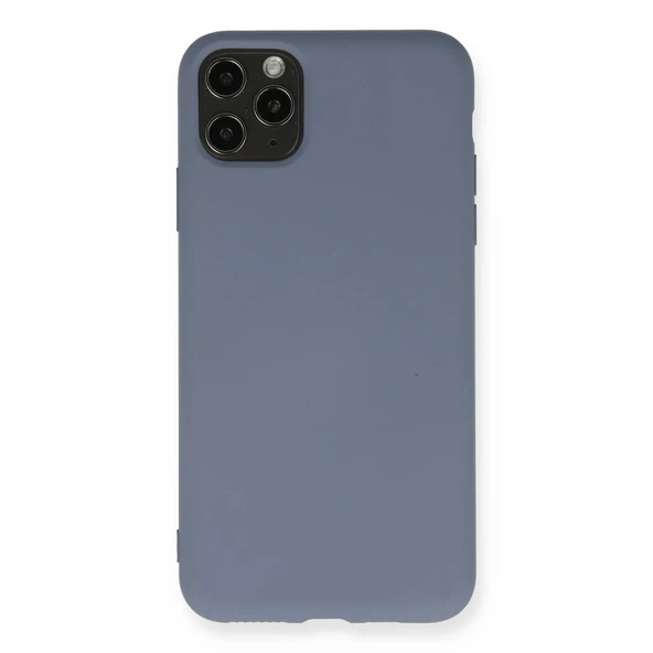 İphone 11 Pro Max Kılıf Nano İçi Kadife Silikon - Gri ürün görseli 1