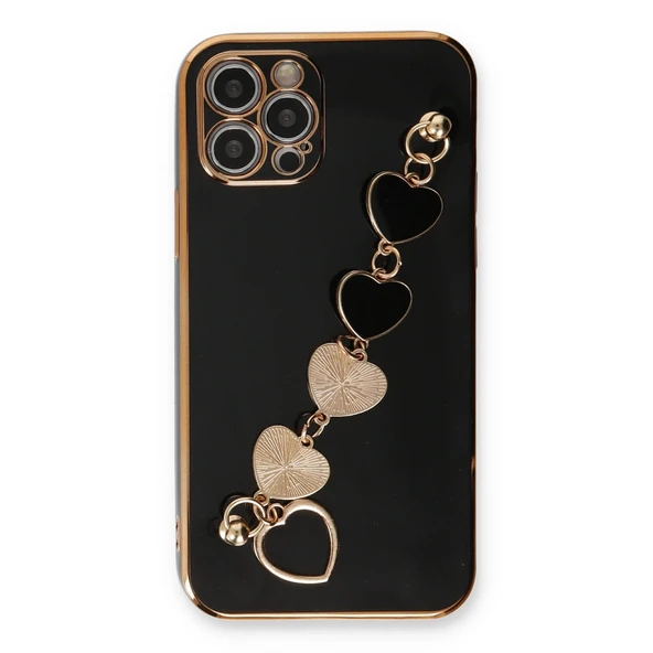 İphone 12 Pro Max Kılıf Esila Silikon - Siyah - Resim 2