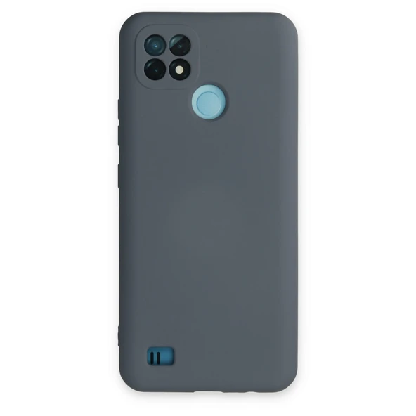 Realme C21 Kılıf Nano İçi Kadife Silikon - Gri ürün görseli 1