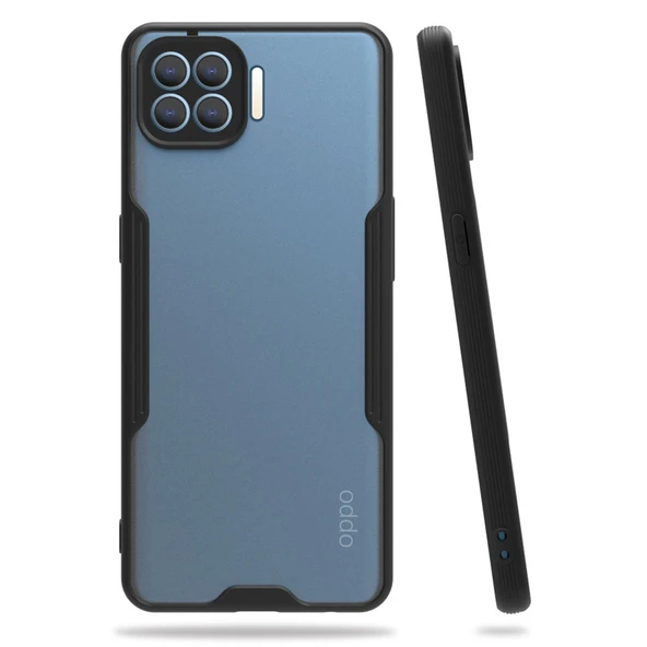 Oppo Reno 4 Lite Kılıf Platin Silikon - Siyah ürün görseli 1