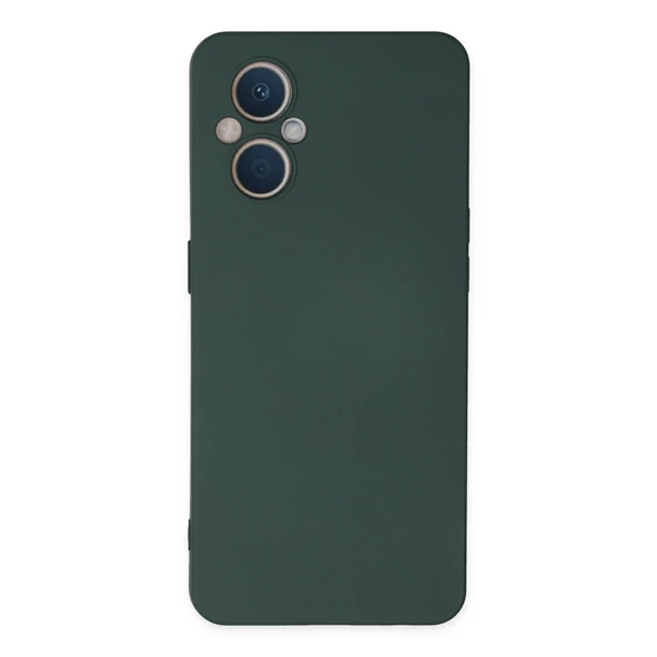 Oppo Reno 7 Lite Kılıf Nano İçi Kadife Silikon - Koyu Yeşil ürün görseli 1